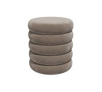 Vente-unique - Pouf en Velours Taupe ECAMBI