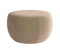 Pouf en velours taupe SIRAYO