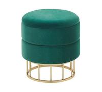 Pouf en velours vert foncé avec rangement ELGIN