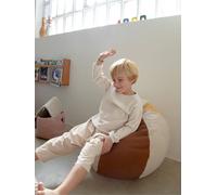 Pouf Enfant En Coton Ball Naturel, Bleu Vintage, Miel, T TU
