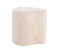 Pouf enfant en teddy Heart beige