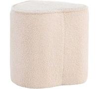 Pouf enfant en teddy Heart beige Beige G