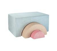 Pouf enfant ludique velours côtelé rainbow peppermint green TU