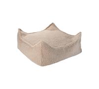 Pouf enfant ottoman carré - coussin de sol déhoussable en teddy biscuit TU
