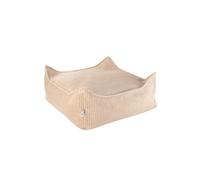 Pouf Enfant Ottoman Carré - Coussin De Sol Déhoussable En Velours Côtelé Brown Sugar TU