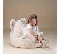 Pouf enfant ourson bouclette doudou cream white TU