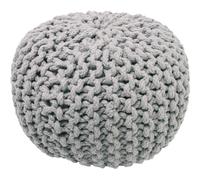 Pouf enfant tricoté Lili gris (30 x 20 cm)