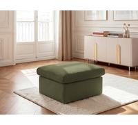 Pouf ENORE tissu velours côtelé vert clair BOBOCHIC Vert clair