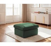 Pouf ENORE tissu velours côtelé vert foncé BOBOCHIC Vert foncé