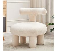 Pouf ergonomique en peluche avec dossier - Fauteuil simple confortable pour salon, chambre à coucher, dortoir - Solution douce, élégante et confortable pour la maison