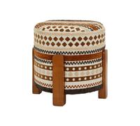 Pouf Ethnique sur Pied "Tribu" 42cm Multicolore