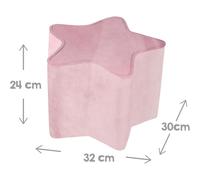 Pouf étoile pour enfant Rose