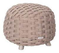 Pouf extérieur maille tressée Obbae café Hespéride