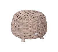 Pouf extérieur maille tressée Obbae café Hespéride