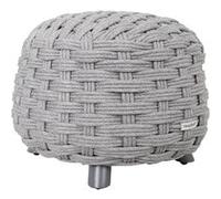 Hespéride – Pouf de jardin Obbae – Maille synthétique, structure aluminium – Gris graphite