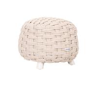 Pouf extérieur maille tressée Obbae lin Hespéride