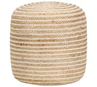 vidaXL Pouf fait main - Repose-pied en jute 40x45 cm, portable pour salon et chambre
