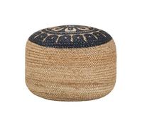 Pouf fait à la main Bleu 45 x 30 cm Jute