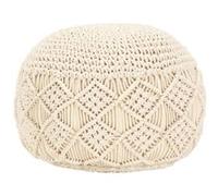 Pouf fait à la Main en Macramé 45x30cm Coton Repose-Pied Tabouret Salon vidaXL