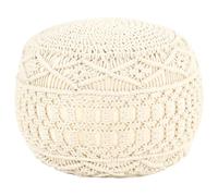 Pouf fait à la main en macramé 45 x 30 cm Coton