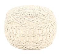 Pouf fait à la Main en Macramé 45x30cm Coton Repose-Pied Tabouret Salon vidaXL