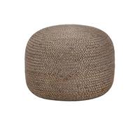 Pouf fait à la main Gris clair 45 x 30 cm Jute