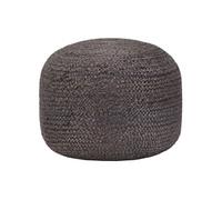 Pouf Fait À La Main Gris Foncé 45 X 30 Cm Jute - Vidaxl Gris