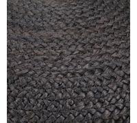 Pouf Fait À La Main Gris Foncé 45 X 30 Cm Jute - Vidaxl Gris