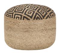 Pouf Fait à la Main Jute Marron 45x30 cm Repose-Pied Tabouret Salon vidaXL