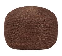 Pouf Fait À La Main Marron 40 X 45 Cm Jute Marron