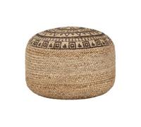 vidaXL Pouf fait à la main Marron 45 x 30 cm Jute