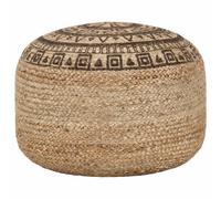 Pouf Fait À La Main Marron 45 X 30 Cm Jute - Vidaxl Marron