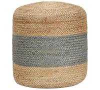 Pouf Fait À La Main Vert Olive 40 X 45 Cm Jute - Vidaxl Vert