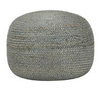 Pouf fait à la main Vert olive 45 x 30 cm Jute - VidaXL
