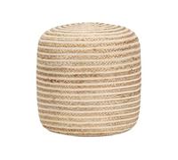 vidaXL Pouf fait main - Repose-pied en jute 40x45 cm, portable pour salon et chambre
