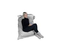 Vivezen - Pouf, Fauteuil D'intérieur Déhoussable - 90 X 140 Cm - Sherpa - Gris Clair Gris