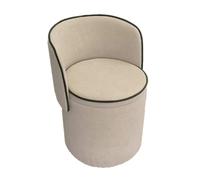 Pouf fauteuil eclipse beige avec passepo