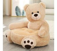 Pouf Fauteuil pour Tout-Petits en Peluche Ours, Canapé Enfant Confortable et Portable - Siège Câlin pour la Chambre, Décoration Mignonne et Idéal pour Fille ou Garçon(Light Brown Bear)