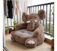 Pouf Fauteuil pour Tout-Petits en Peluche Ours, Canapé Enfant Confortable et Portable - Siège Câlin pour la Chambre, Décoration Mignonne et Idéal pour Fille ou Garçon(Gray)