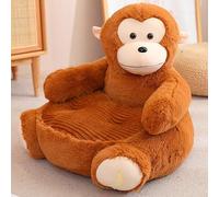 Pouf Fauteuil pour Tout-Petits en Peluche Ours, Canapé Enfant Confortable et Portable - Siège Câlin pour la Chambre, Décoration Mignonne et Idéal pour Fille ou Garçon(Dark Brown-Moneky)