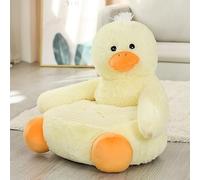 Pouf Fauteuil pour Tout-Petits en Peluche Ours, Canapé Enfant Confortable et Portable - Siège Câlin pour la Chambre, Décoration Mignonne et Idéal pour Fille ou Garçon(Yellow-Duck)