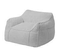 Pouf Fauteuil velours côtelé - 100x110 cm Bananair Gris clair