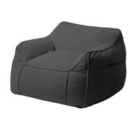 Pouf Fauteuil velours côtelé - 100x110 cm Bananair Gris foncé