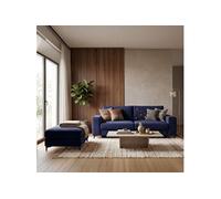 Pouf Fiesole en velours bleu