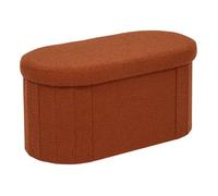 Pouf Fink ovale pliable 38x76cm ambre - Atmosphera Créateur d'intérieur