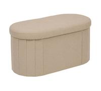 Pouf Fink ovale pliable 38x76cm beige