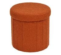 Pouf Fink rond pliable D.38cm ambre - Atmosphera Créateur d'intérieur
