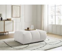 Pouf FUJI tissu bouclette blanc BOBOCHIC Blanc