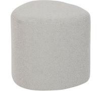 Atmosphera - Pouf Galet Bouclette estria Gris 39x39cm