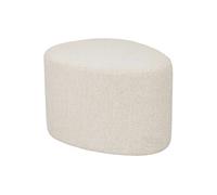 - Pouf galet en bouclette ESTRIA - Ivoire - ESTRIA